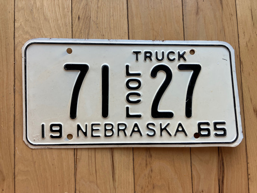 1965 Nebraska Local Truck License Plate
