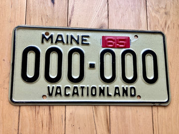 1965 Maine Sample License Plate