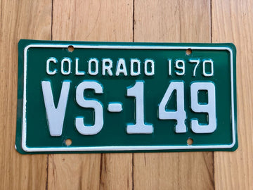 1970 Colorado Motorcycle License Plate