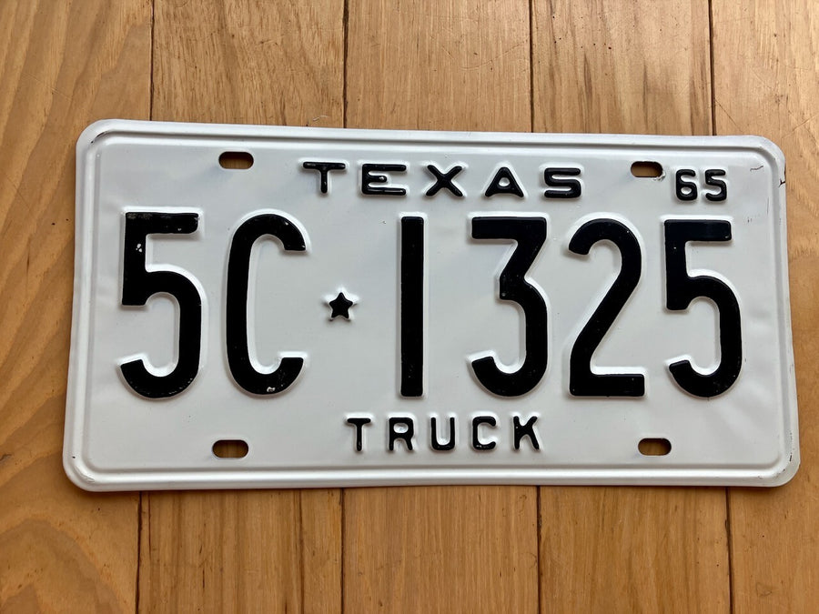 1965 Texas Truck License Plate