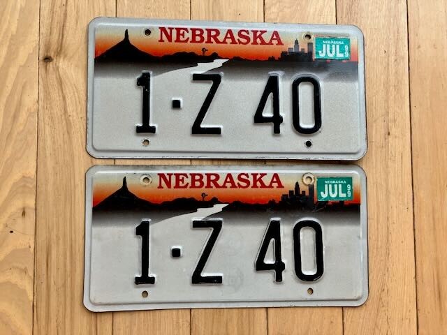 Pair of 1999 Nebraska License Plates