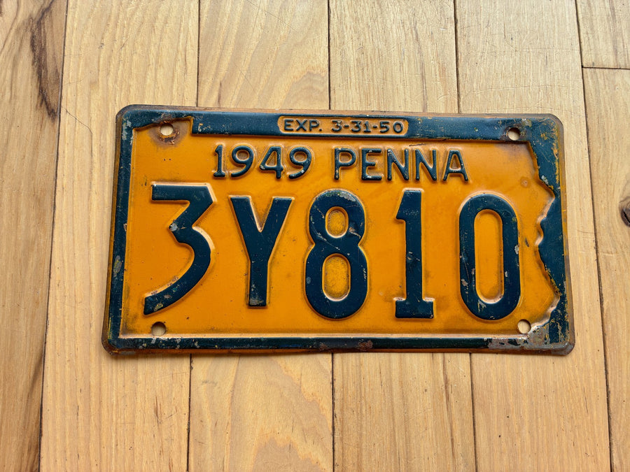 1949 1950 Pennsylvania License Plate