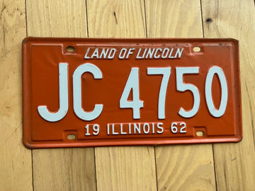 1962 Illinois License Plate