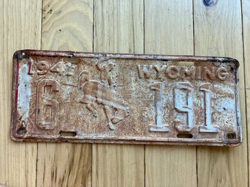 1941 Wyoming License Plate