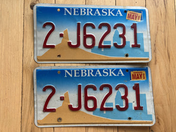 Pair Of 2002 Nebraska License Plates