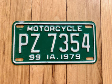 1979 Iowa Motorcycle License Plate