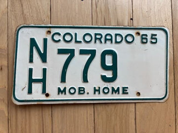 1965 Colorado Mobile Home License Plate