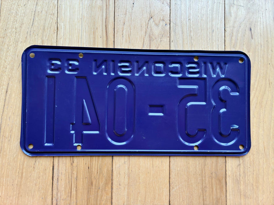 1933 Wisconsin License Plate