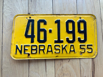1955 Nebraska License Plate