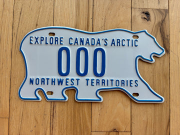 1980s Northwest Territories Sample License Plate