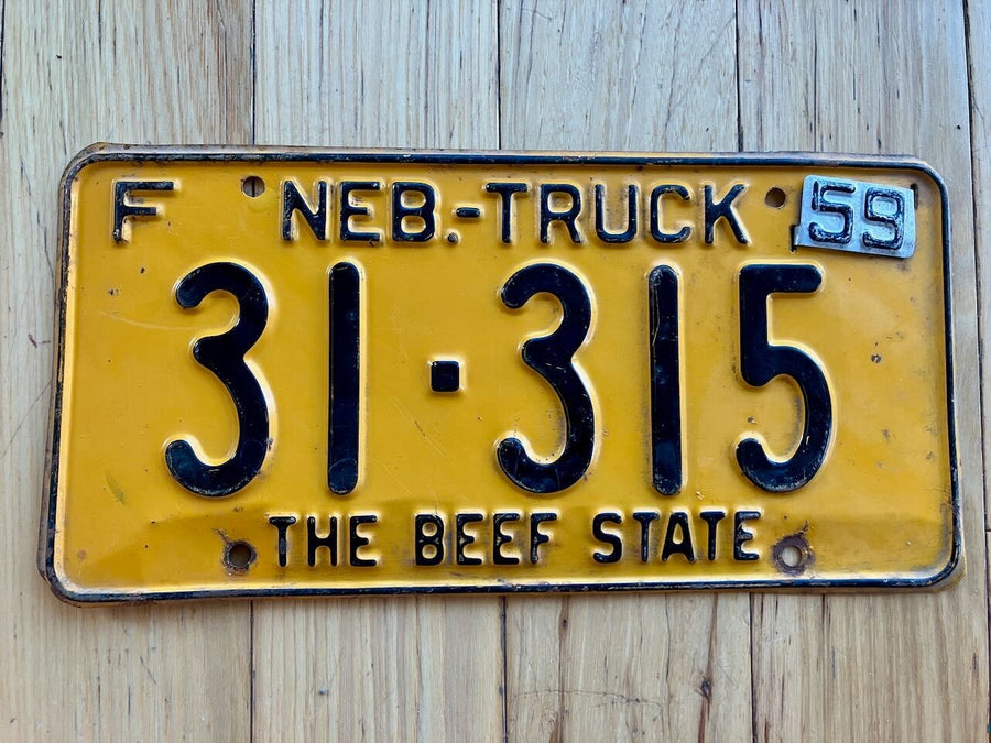 1959 Nebraska Truck License Plate