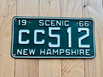 1966 New Hampshire License Plate