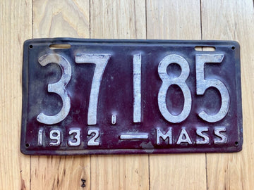 1940 Massachusetts License Plate