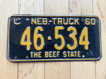 1960 Nebraska Truck License Plate