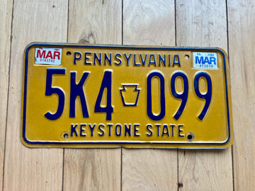 1982 Pennsylvania License Plate