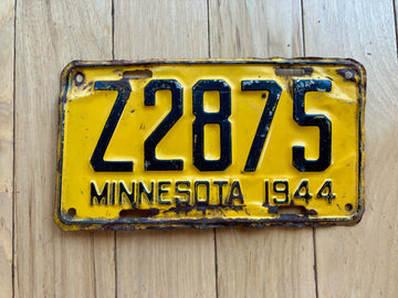 1944 Minnesota Truck License Plate