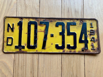 1941 North Dakota License Plate