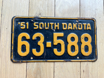1951 South Dakota License Plate