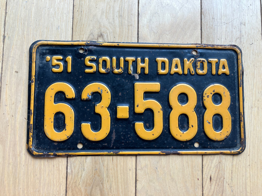 1951 South Dakota License Plate