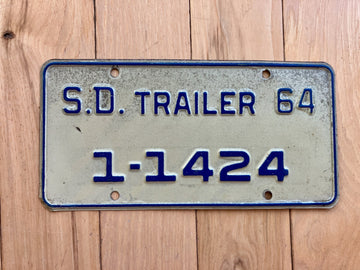 1964 South Dakota Trailer License Plate