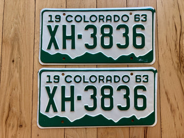 Pair of 1963 Colorado License Plates