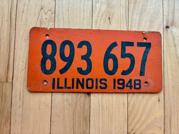 1948 Illinois Fiberboard License Plate