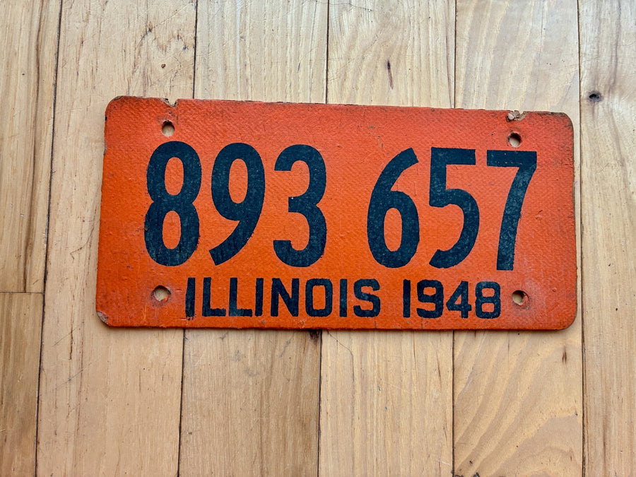 1948 Illinois Fiberboard License Plate
