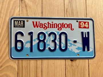 1994 Washington State Truck License Plate (Check With DOL First For YOM)