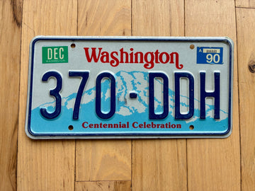 1990 Washington State License Plate (Check W/ DOL First For YOM)