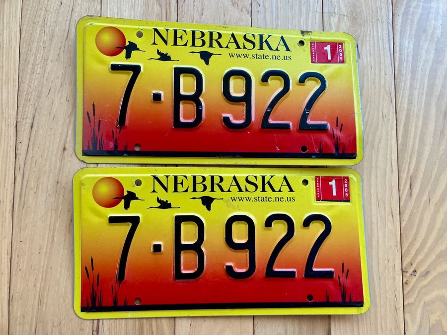 Pair of 2005 Nebraska License Plates