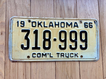 1966 Oklahoma Commercial Truck License Plate