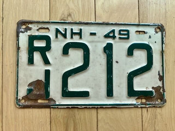 1949 New Hampshire License Plate