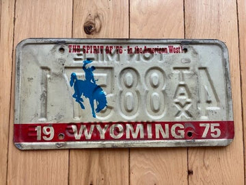 1975 Back/ 1980 Front - Wyoming Two Side Printed License Plate