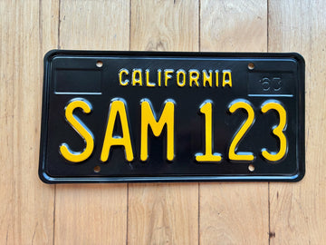 1963 California Sample License Plate