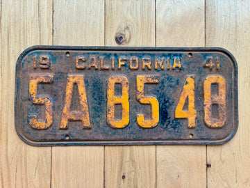 1941 California License Plate