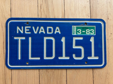 1983 Nevada License Plate