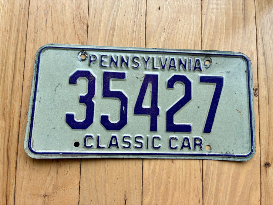 1977 Pennsylvania Classic Car License Plate