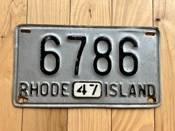 1947 Rhode Island License Plate