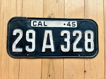 1945 California Repainted License Plate