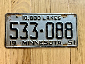 1951 Minnesota License Plate