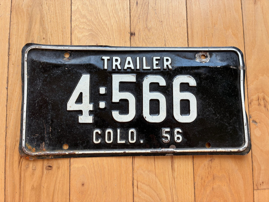 1956 Colorado Trailer License Plate