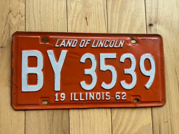 1962 Illinois License Plate