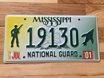 Mississippi National Guard License Plate