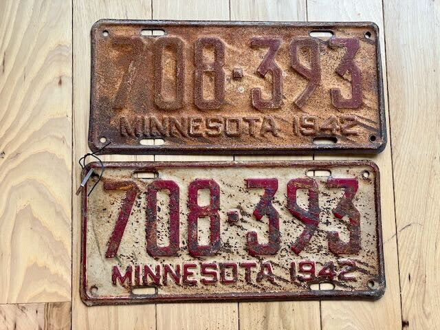 Pair of 1942 Minnesota License Plates