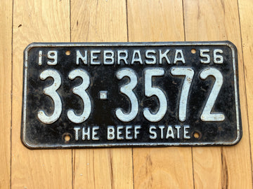 1956 Nebraska License Plate