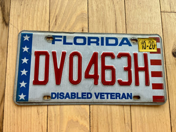 2020 Florida Disabled Veteran License Plate