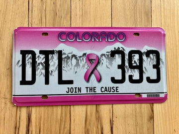 2010 Base Colorado Join The Cause License Plate