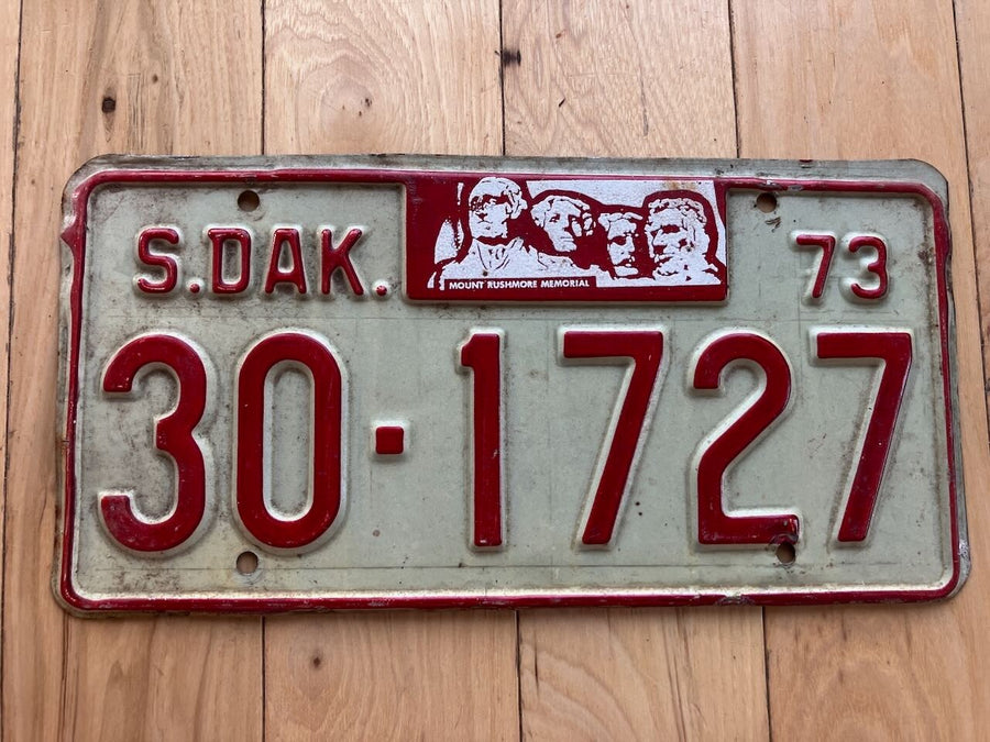 1973 South Dakota License Plate
