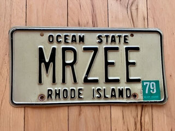 1979 Rhode Island Vanity License Plate - MRZEE