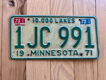 1971 Minnesota License Plate